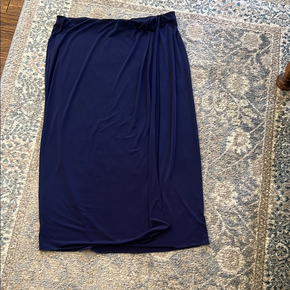 Chico's Deep Blue Midi Skirt